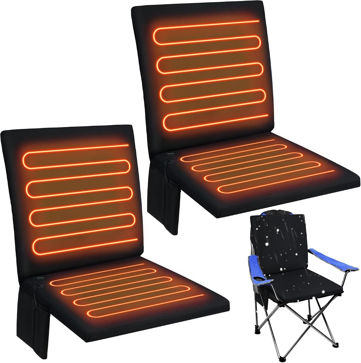 Thyle 2 Pcs Waterproof Heated Seat Cushion