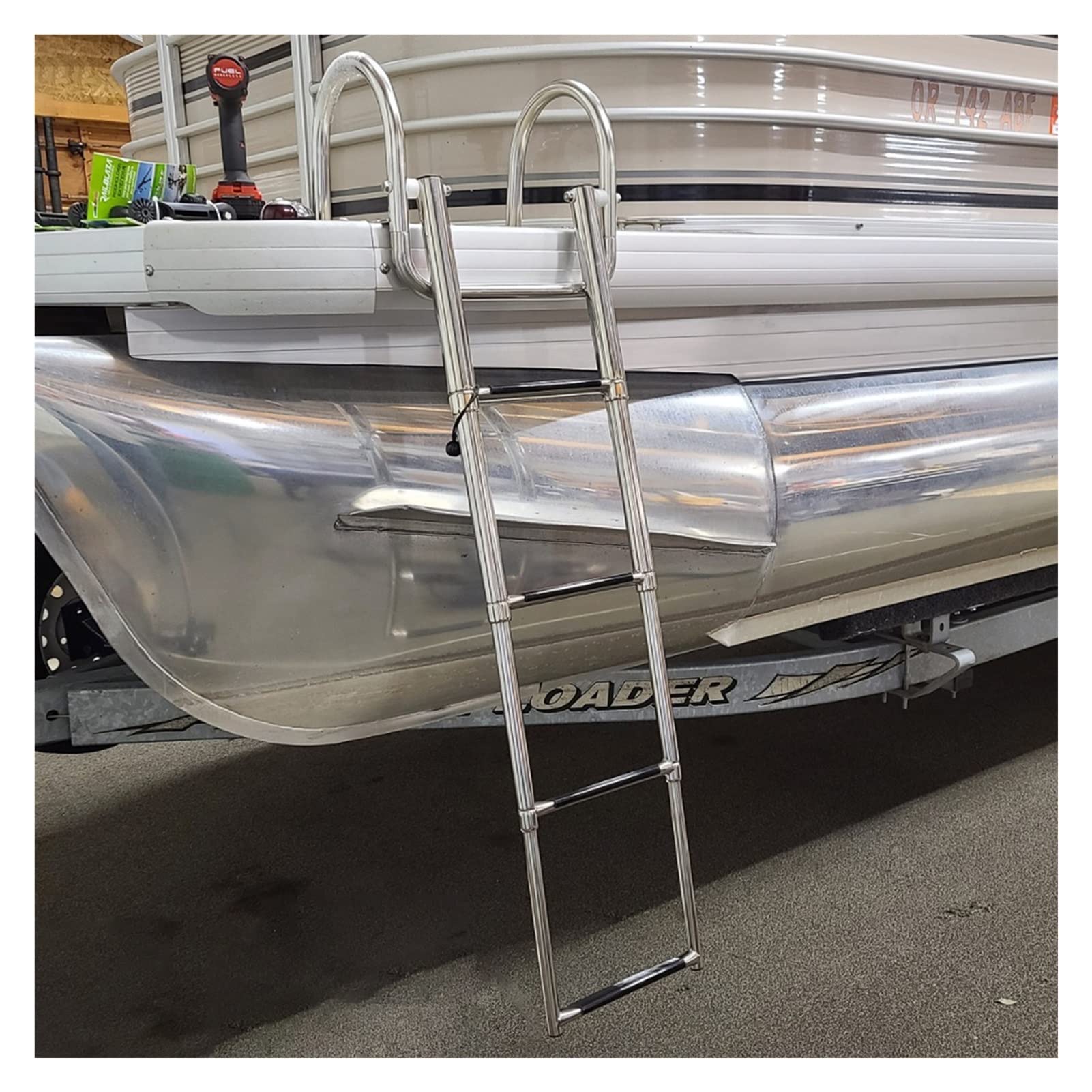 Buy WAH Boat Ladders 4 Step Folding Removable, Telescopic 4 Step Ladder
