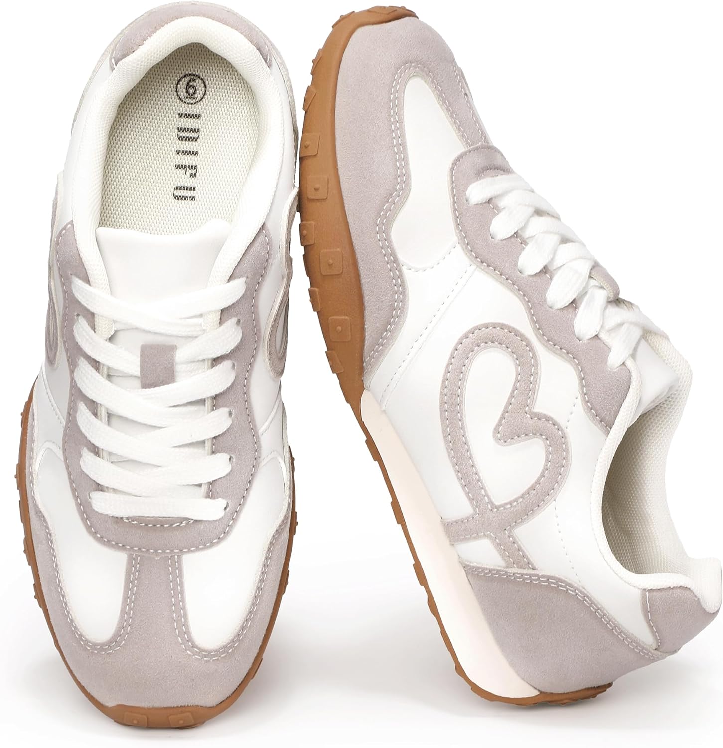 IDIFU Women's Fashion Sneakers Casual Retro Classic Shoes Work Business Tennis Walking Sneaker Trendy Comfortable Cute Non Slip Lightweight Ladies Sneakers Shoes