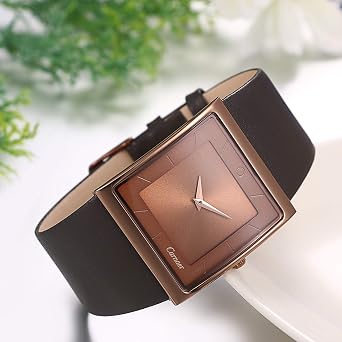 JewelryWe Pair Wristwatch, Simple, Popular, 3 ATM Waterproof, Japanese Quartz, Stylish, Leather Strap, Boyfriend, Father, Birthday, Anniversary, Christmas Gift