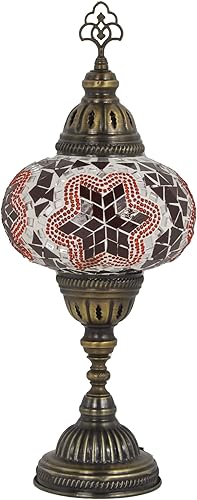 Miniatura 7 de 10 Variation Mosland Home Turkish Lamp Mosaic Table Lamps  Turkish Moroccan Lamp with Bronze Base  Handmade Tiffany Night Lamp  Mosaic Glass Bedside
