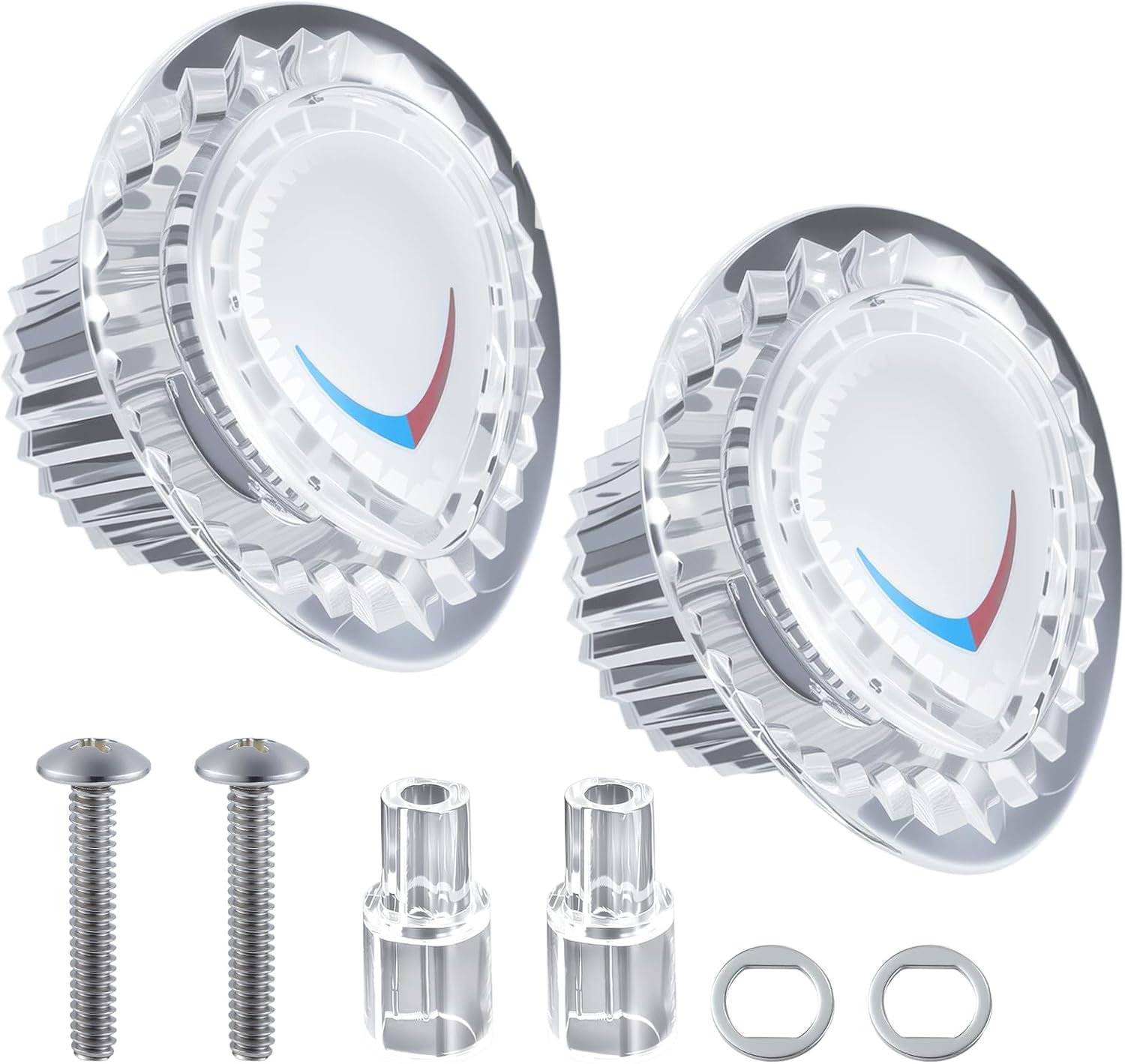 2 Pack 96797 Shower Handle Replacement, Compatible with Moen Chateau Shower Trim Kit Shower Knob Replacement, for Bathroom Tub and Shower, Include Screws