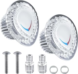 2 Pack 96797 Shower Handle Replacement, Compatible with Moen Chateau Shower Trim Kit for 1225 Cartridge, Shower Knob Replacement, for Bathroom Tub and Shower, Include Screws