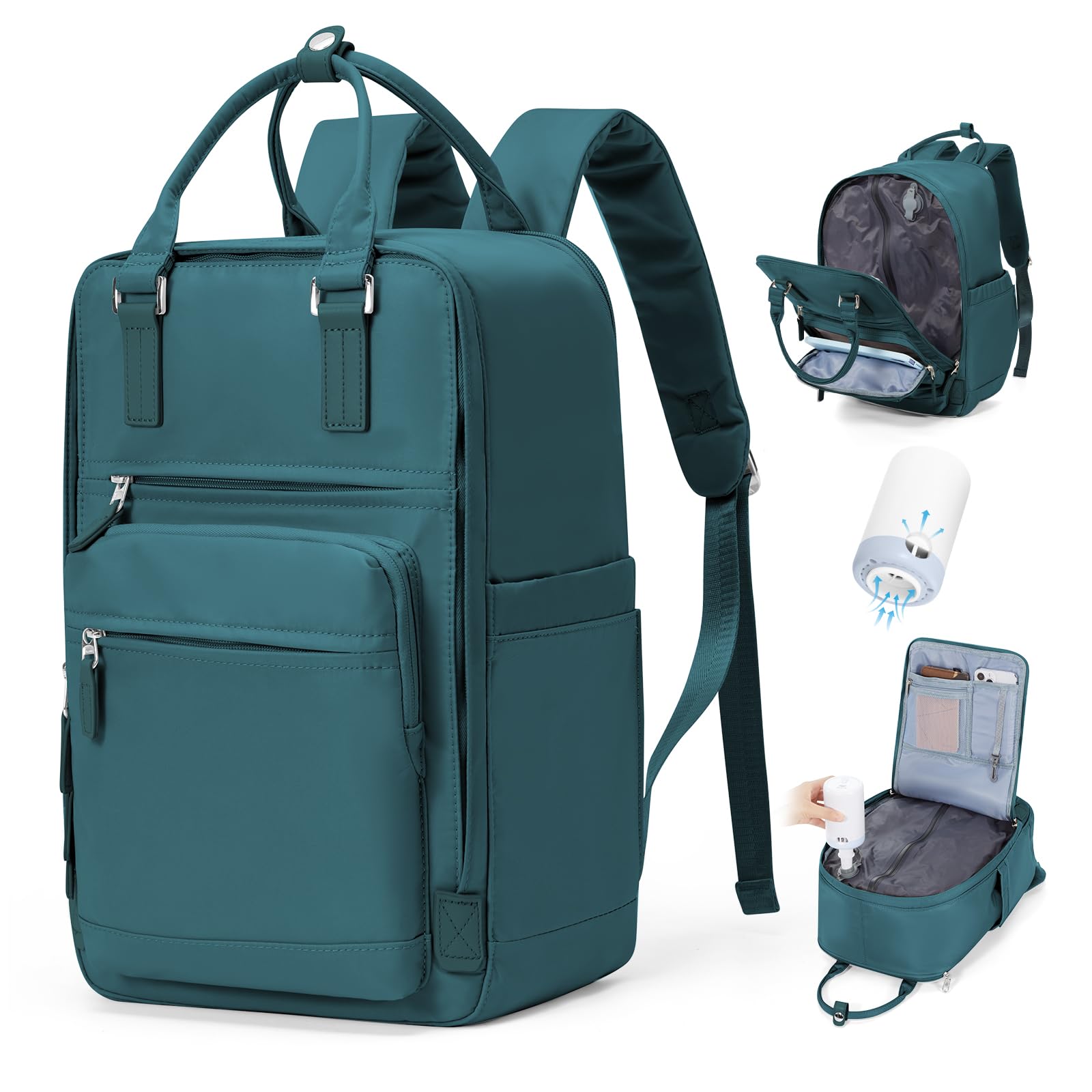 BJLFS Zaino Ryanair 40x30x20 Sottovuoto con Pompa Zaino da Viaggio Ryanair 40x20x25 Borse da Cabina per Wizzair Bagaglio a mano Easyjet Sottovuoto Zaino Casual per Laptop 14 Pollici