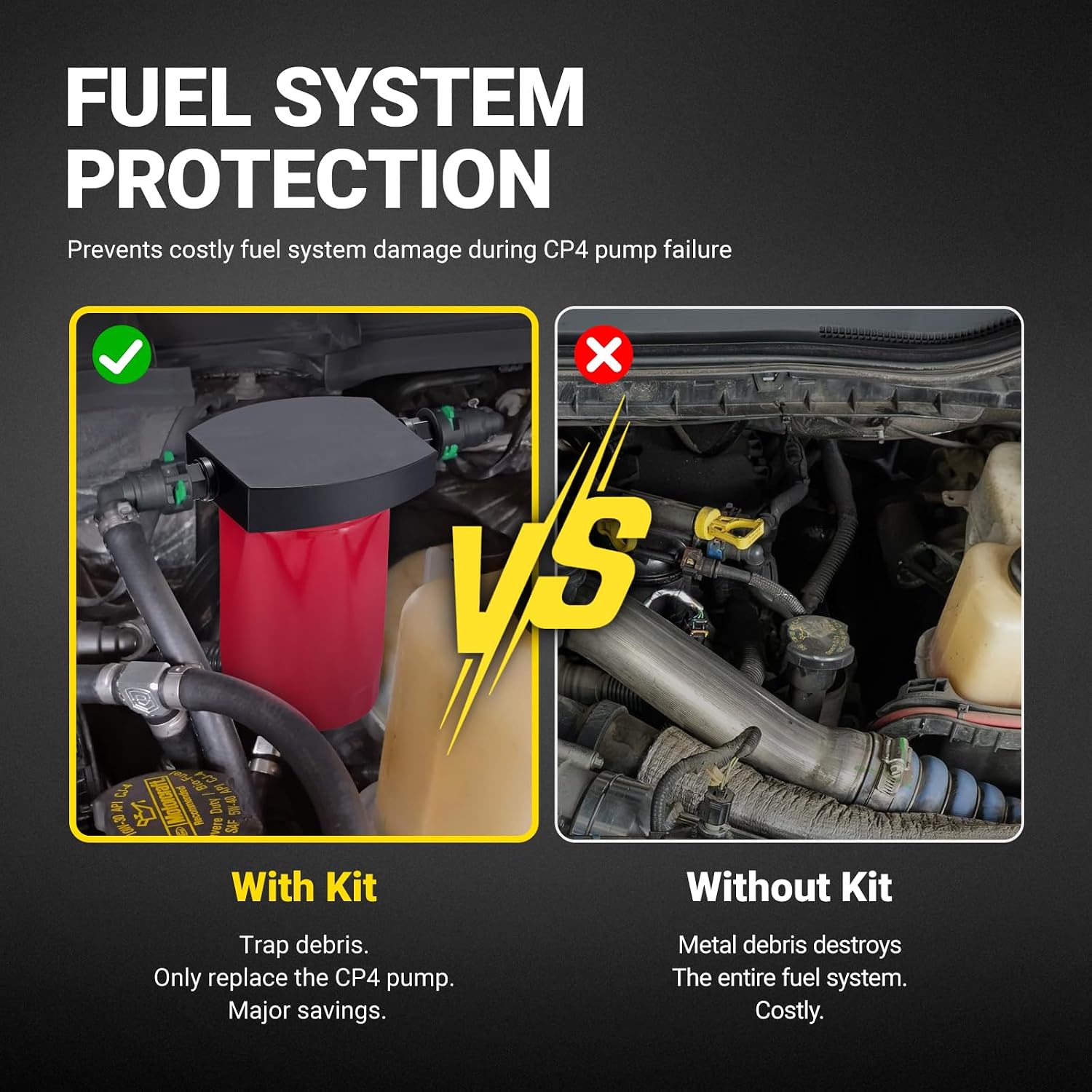 CP4 Disaster Prevention Kit Compatible for 2011-2025 Ford F250 F350 F450 F550 Super Duty 6.7L Powerstroke Diesel Trucks
