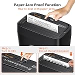 Bonsaii 6 Sheet High Security Micro Cut Paper Shredder, Credit Cards/Mail/Staples/Clips Shredder for Home Use with 4.2 Gallon Bin (C261-D)