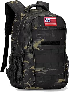 4land Camo Backpack for Boys 40L Army Bookbag for Middle School Kids