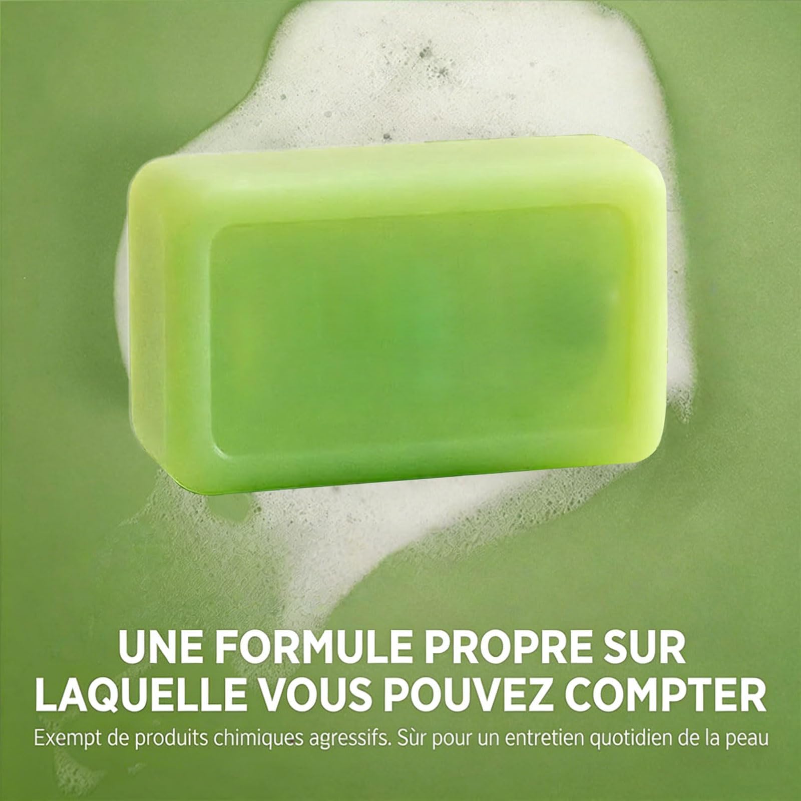 Savon Antifongique Naturel Élimine Transpiration Odeurs Traite Démangeaisons Acné Pied d'Athlète Folliculite (2pc)