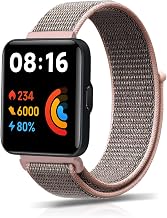 ZoRoll Strap Compatible with Xiaomi Redmi Watch 2 Lite, Nylon Bracelet Strap Compatible with Xiaomi Redmi Watch 2 Lite - Pink
