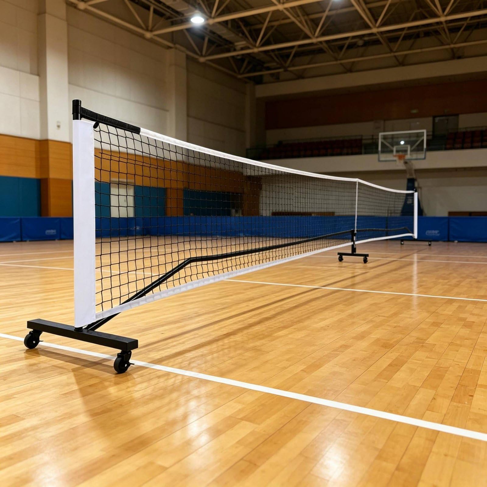 Set Rete Pickleball 22 Ft Resistente Agli Strappi Rete da Pickleball Portatile Livello Professionale Attrezzatura Sportiva per Allenamento, Torneo
