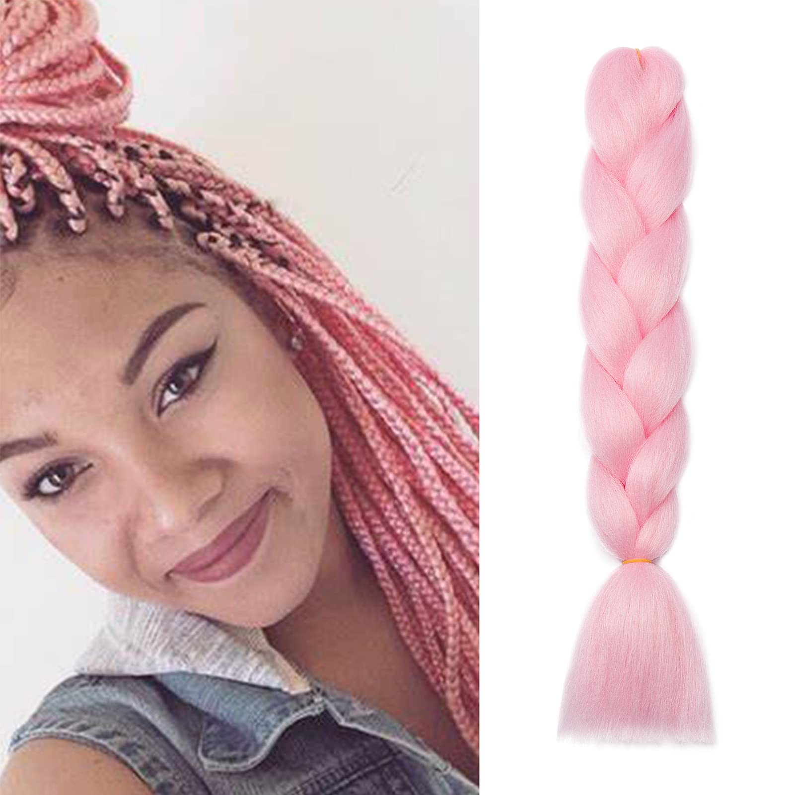 24inch Jumbo Braids Hair Extensions Ombre Braiding Hair Synthetic 3Pieces/lot Crochet Twist High Temperature African Box Braids, Sapphire Blue — view 145