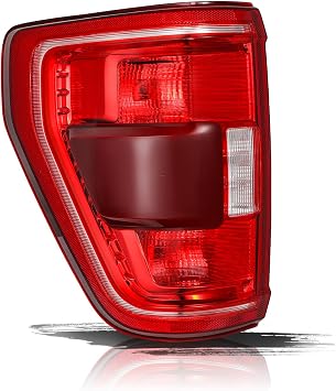 Aosky Halogen Tail Light Assembly for 2021-23 Ford F150 XLT Tremor | Adventure-ready sealed housing, UV-stable lens, clear night signals; with Blind Spot, Bulbs Included, Left Driver Side