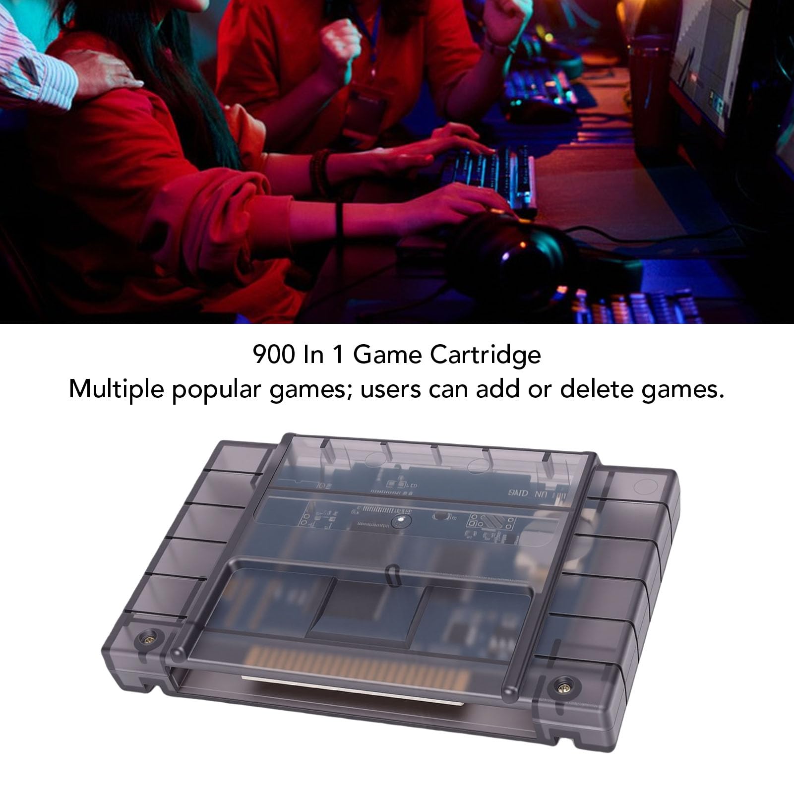 Halearo Cartuccia di Gioco con Prestazioni Stabili a 16 Bit Adatta per Console con 900 Giochi retrò per Collezionisti di Giochi