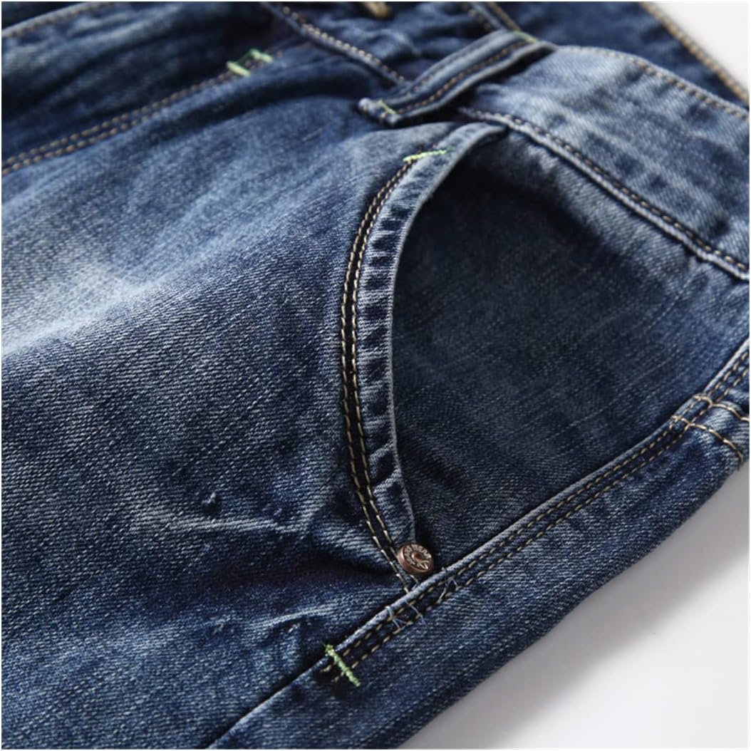 Men Summer Casual Slim Fit Ripped Blue Jeans Short Classic Denim Shorts