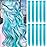 TOFAFA 22 inch Colored Hair Extensions, Light Blue Party Highlights Clip in Synthetic Hair Extensions, Color Party Long Straight Hairpieces for Kids Girls Women(10 PCS Sky Blue)