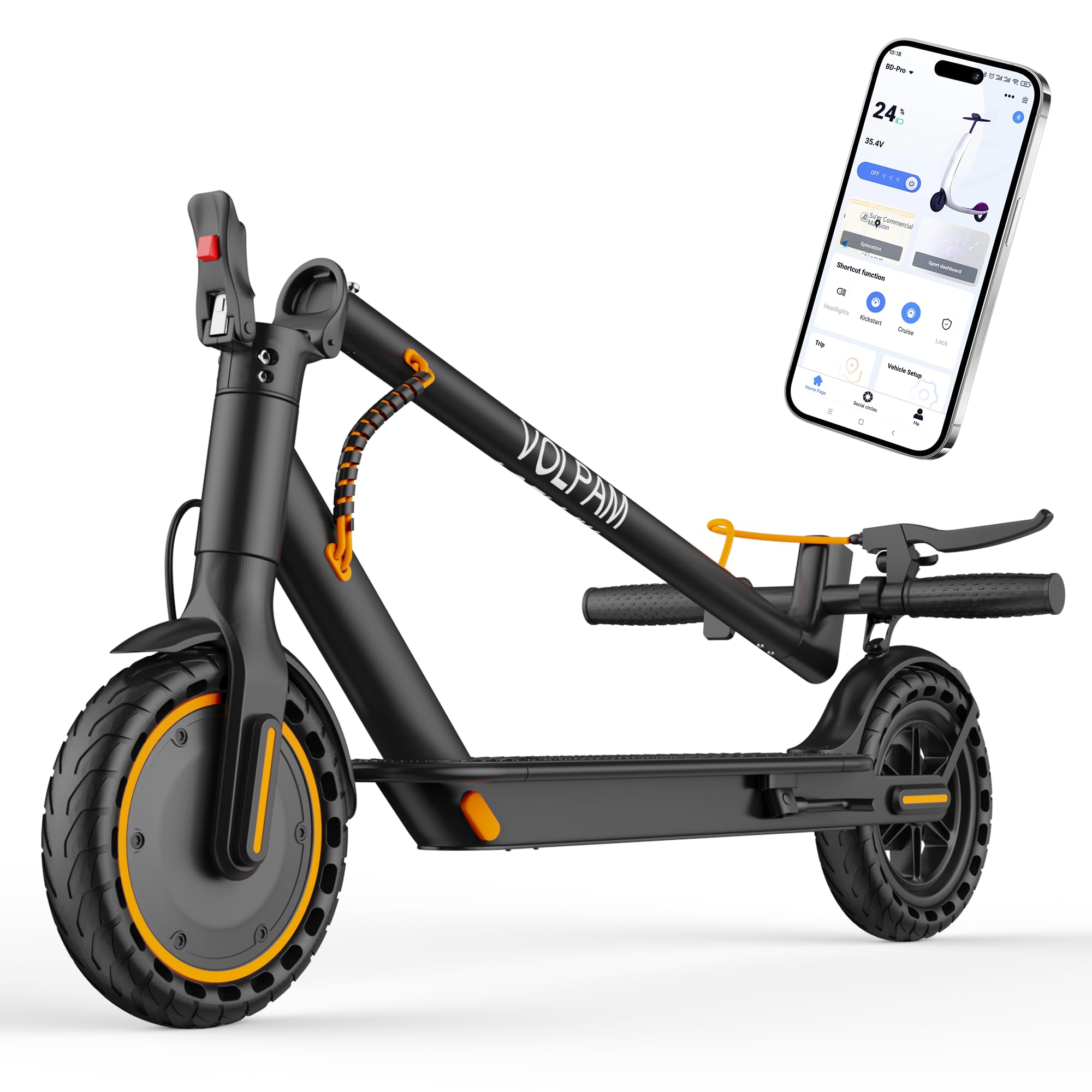 Electric Scooter,350/500W Powerful Motor,15-28 Miles Long Range,Dual Braking System,19/22 Mph Speed,8.5/10" Foldable E Scooter with Solid Tires