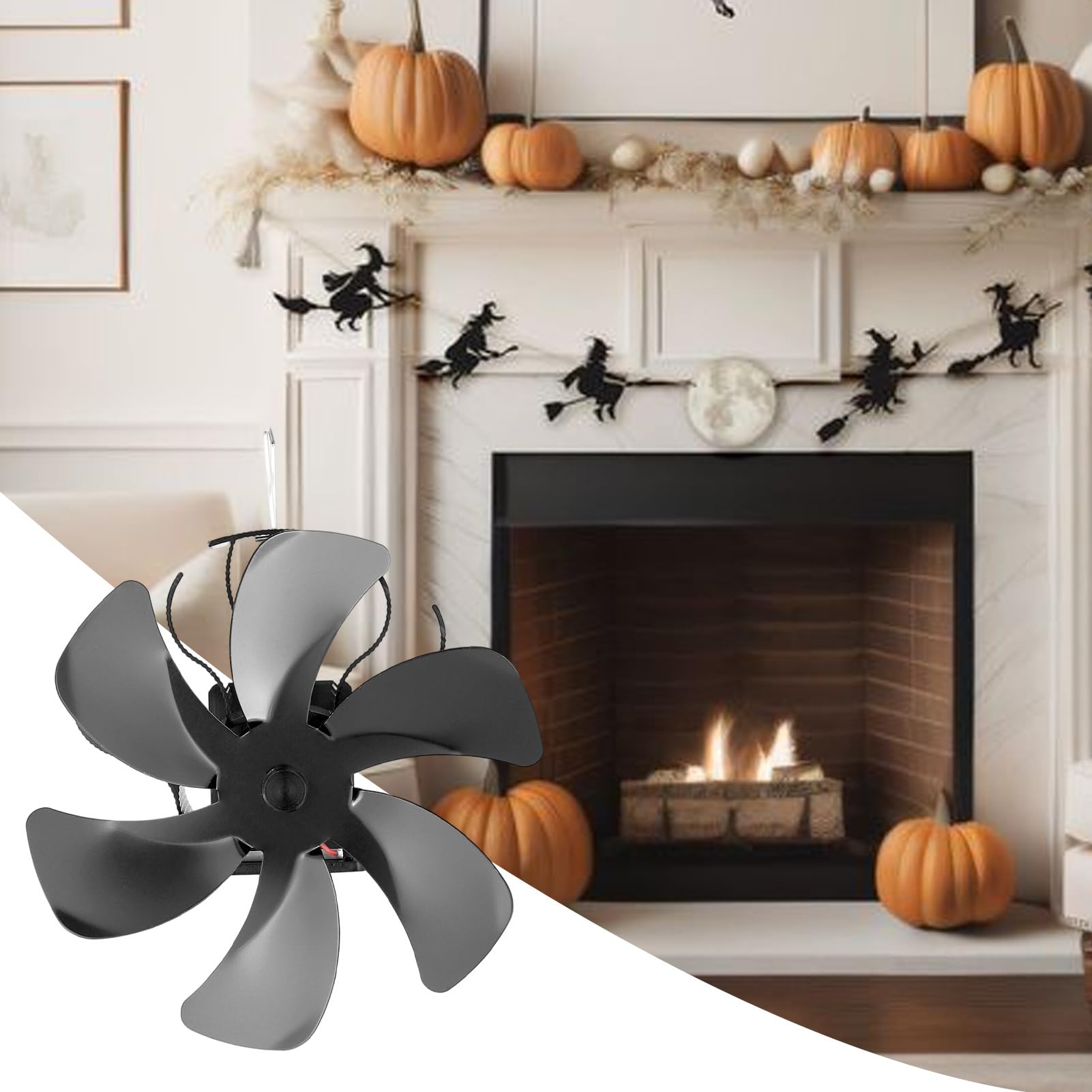 Ventilatore Per Stufa A Legna Soffiante Silenzioso Compatto Di Risparmio | Ventilatore Termico Per A Legna Autoalimentato Uso Interno Casa Cabina Soggiorno Inverno
