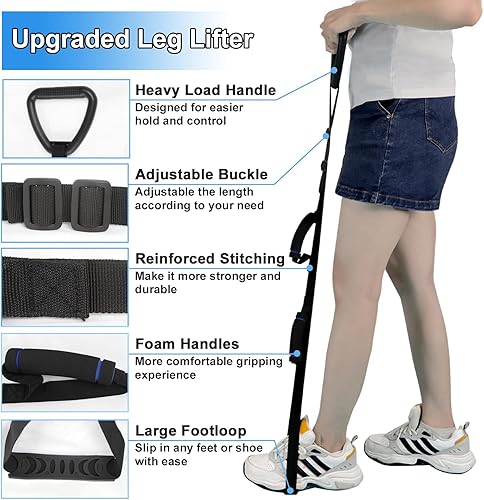 Miniatura 2 de Levantamiento de piernas y correas de marcha, adecuadas para apoyo de rehabilitación de articulaciones, articulaciones de cadera, rodilla, cadera,