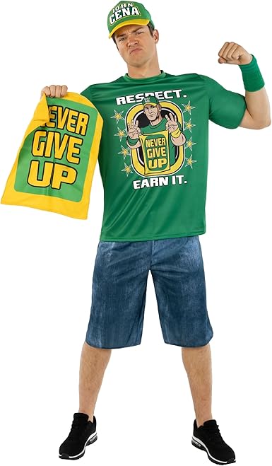 Morph John Cena WWE Costume Men, Wrestling Costume Mens, Halloween Costumes for Men