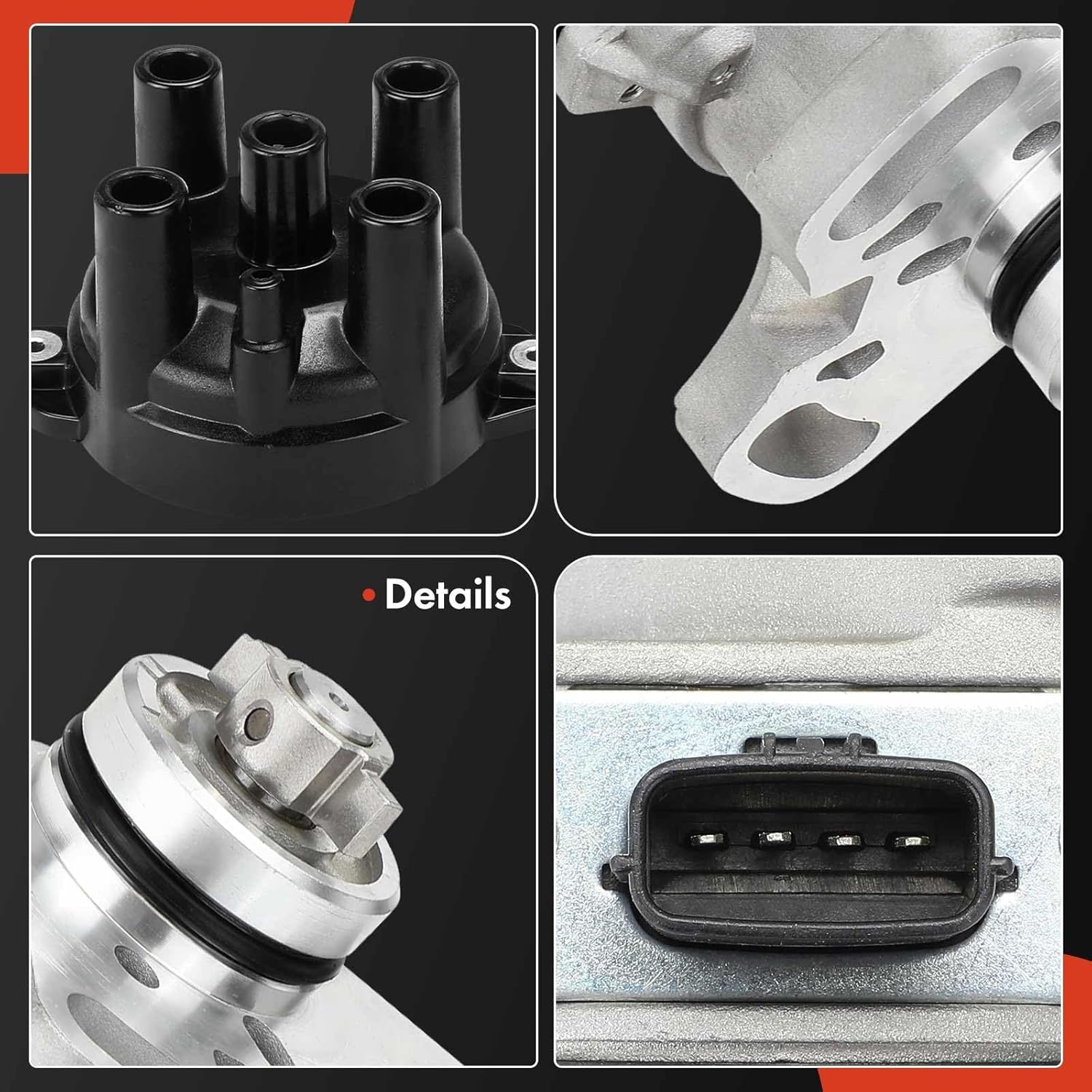 A-Premium Ignition Distributor with Cap and Rotor Compatible with Mazda Protege 1990 1991 1992 1993 1994