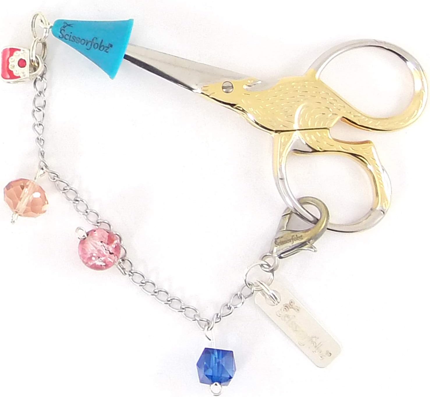 Scissors Fobs Elegant Collection - Key Ring Key chain Bracelet Wristlet Purse Backpack Bag Charm- Quilters Sewers Embroidery Gifts. Beautiful Gift Box Included. E15000409