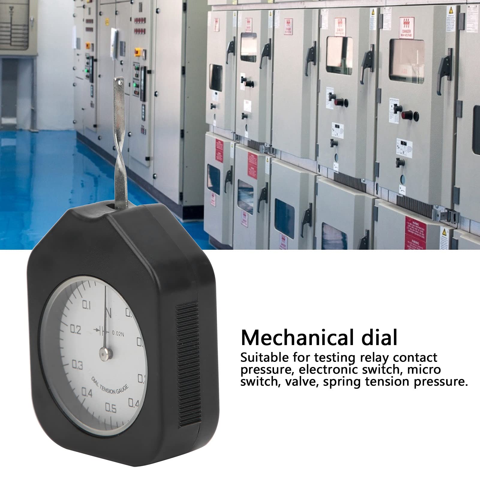 Probador de tensión SustVita 0.5N con escala 0.1-0.5-0.1, medidor de dial de puntero único SEN-0.5-1 para pruebas de presión mecánica en interruptores electrónicos