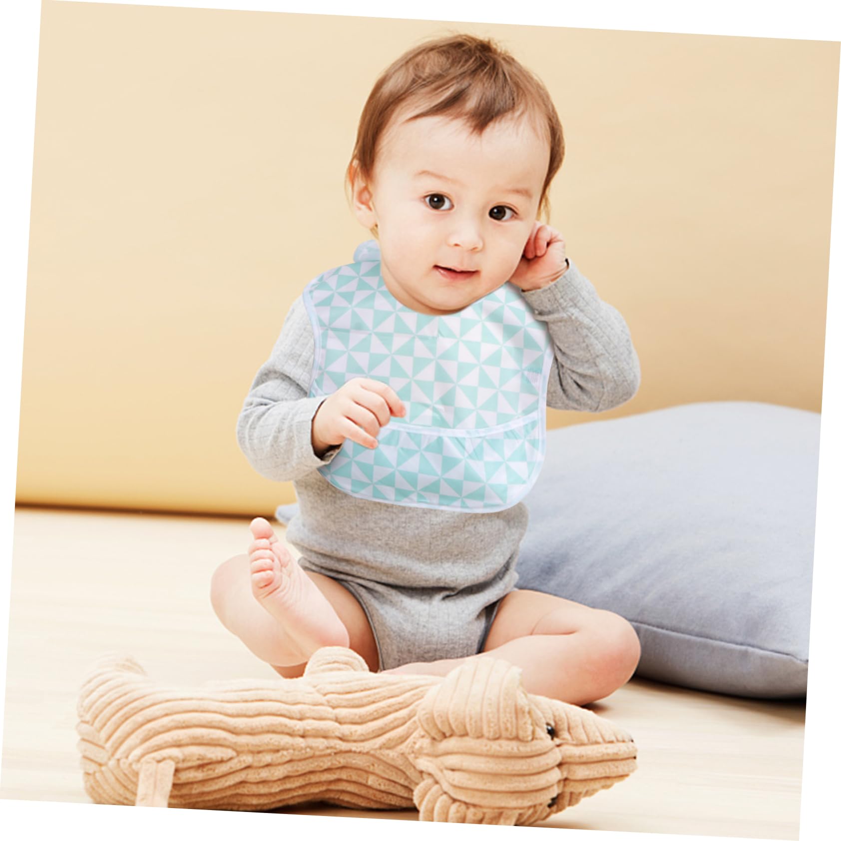 Abaodam 9piezas Babero Para Bebés Diseño De y Pingüino Toallas De Saliva Detachables Para Comidas y Protección De Ropa Accesorio