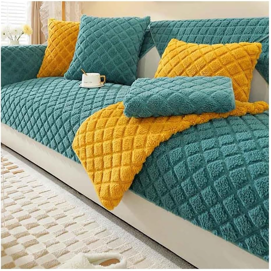 ウサギのぬいぐるみソファカバー、家具プロテクター、コーナー1 2 3 4人掛けソファスリップカバー、ペット、子供、犬、猫用、取り付け