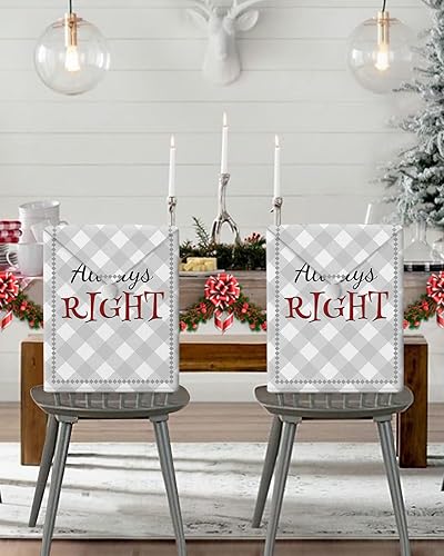 Miniatura 5 de LBHAUSE 8 Pieces Chair Back Cover for Dining Room, The Chef is Always Right Chair Seat Protector Slipcover Kitchen Washable Chair Cover for Party