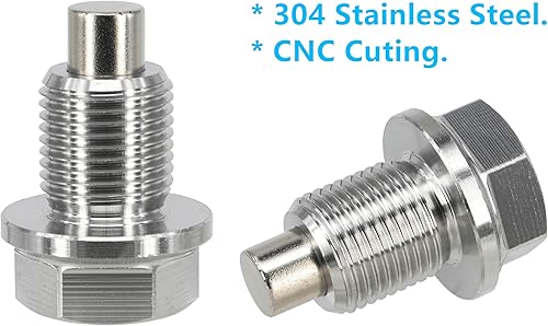 Miniatura 5 de 1 tapón magnético de drenaje de aceite de acero inoxidable M14x1.25 para motocicletas Suzuki Textron Off Road Arctic Cat Wildcat ATV UTV Ford Super