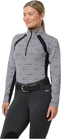 Kerrits Rail Side Quarter Zip Tech Top - Print