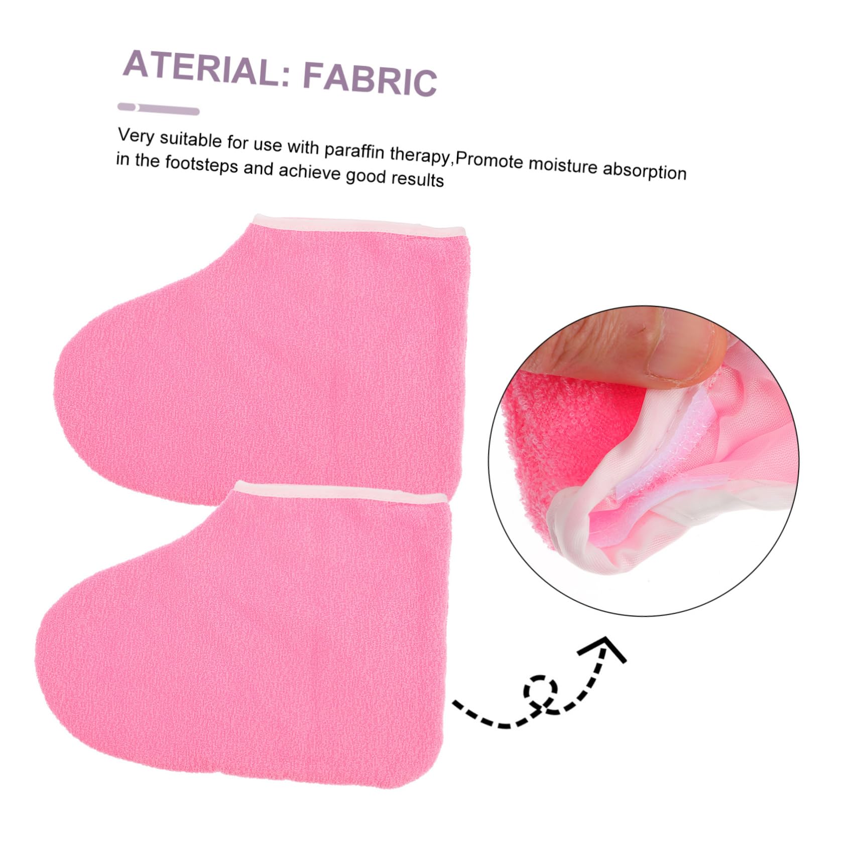 Beatifufu Cracked Heels Moisturizing Socks Women's Foot Care Dry Foot Treatment Soft and Reusable Pink 2 Pairs