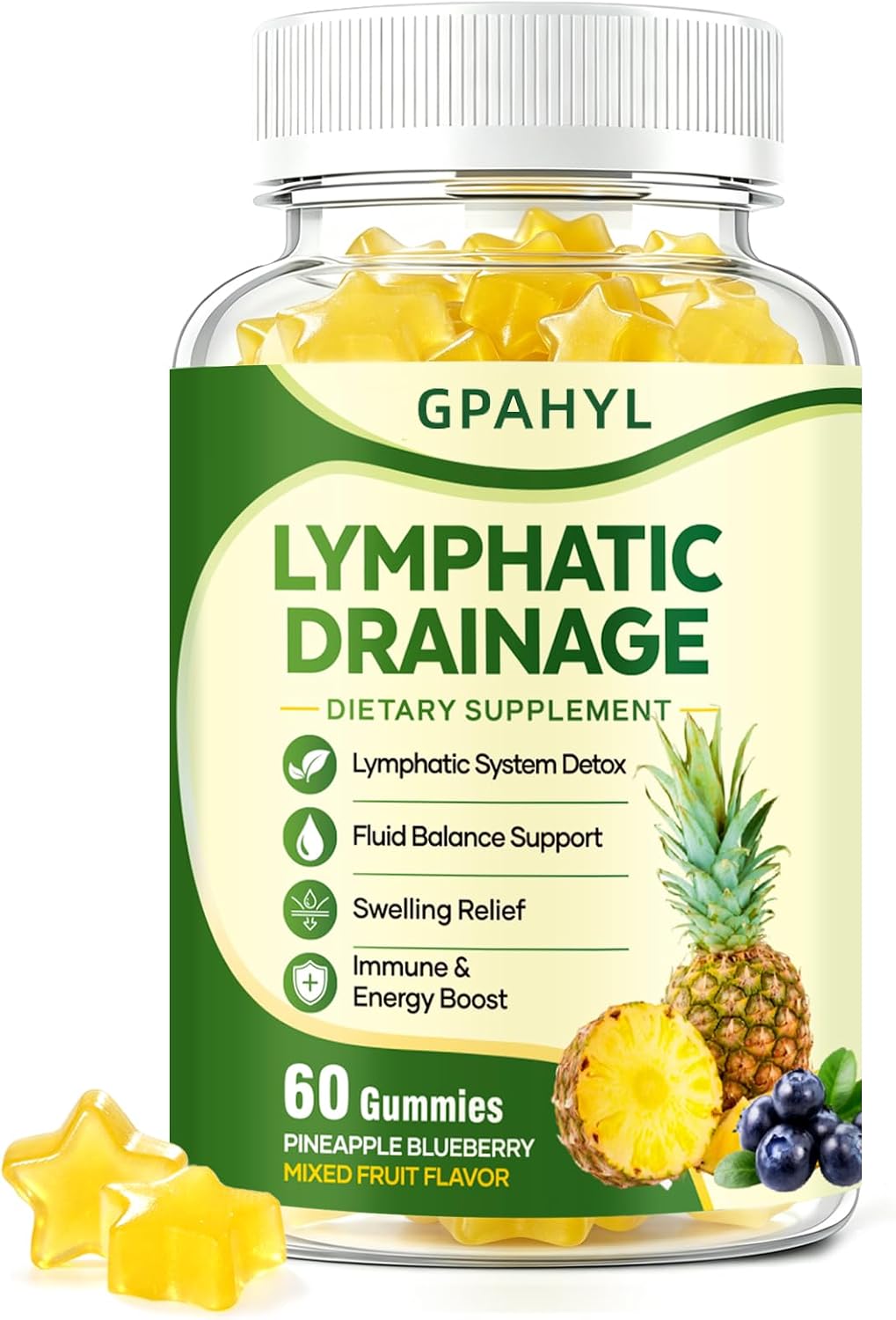 Lymph Support Gummies,Supports Fluid Balance & Immune Wellness