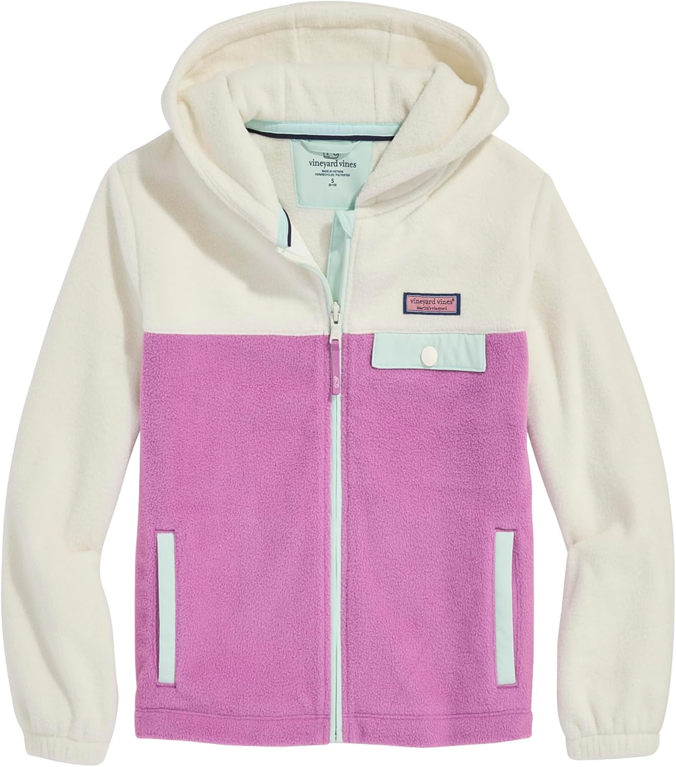 vineyard vines Girls' Boxy Harbor Fleece Jacket