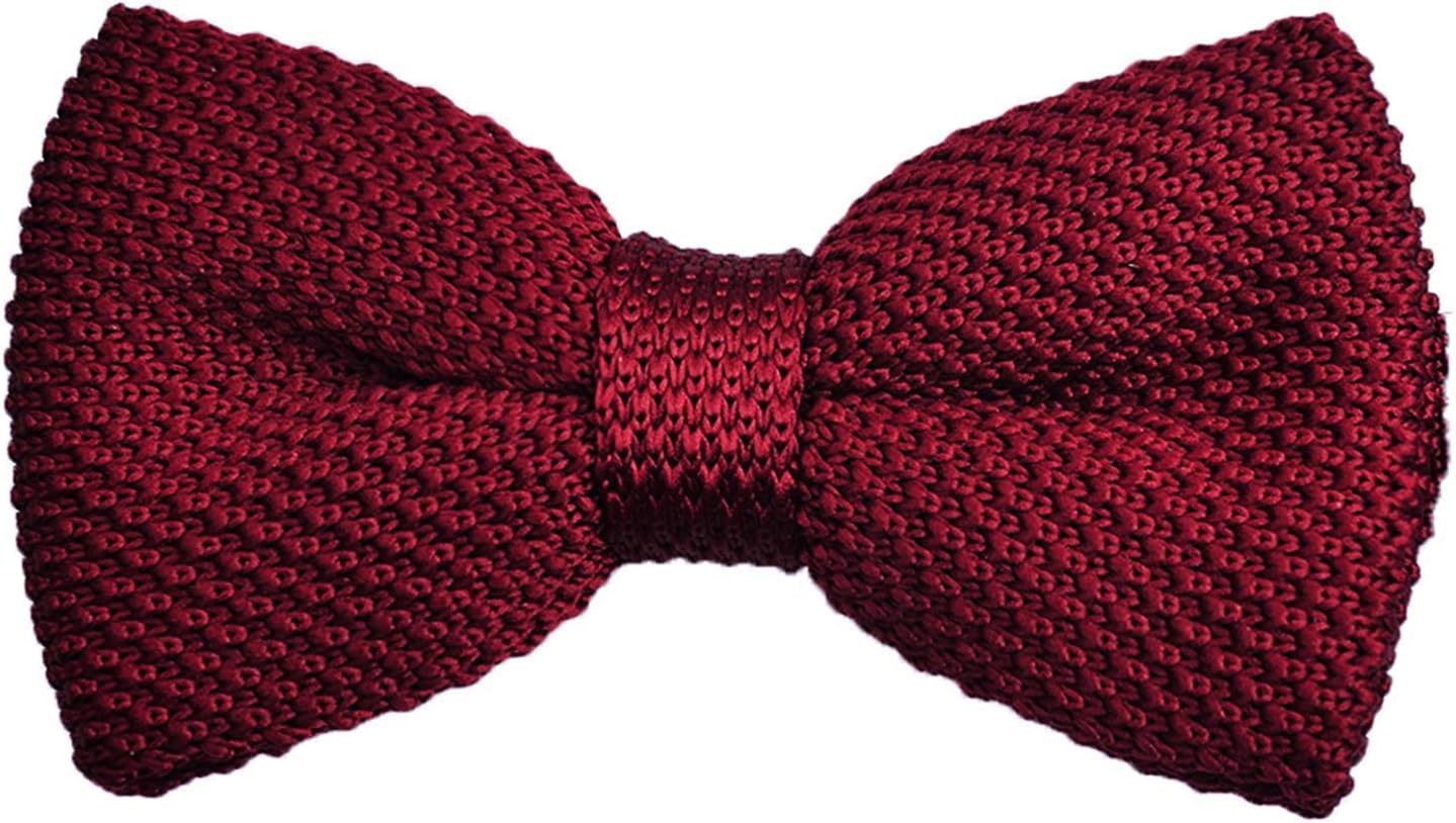 Men's Solid Color Knitted Bow Tie Knitting Casual Tuxedo Bowties