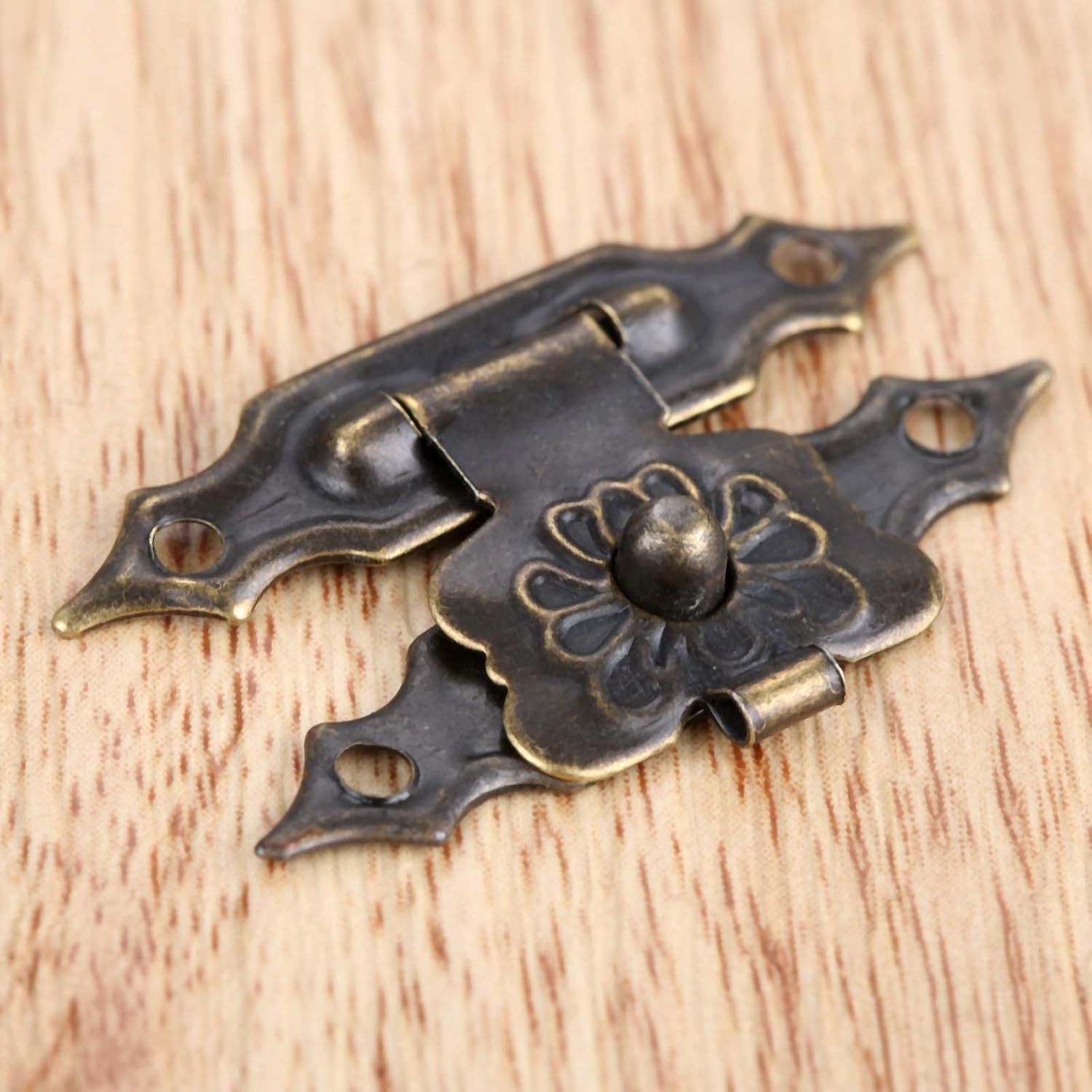 10Pcs Household Box Latch Hasps Antique Iron Jewelry Padlock Hasp Locked Wooden Wine Gift Box Handbag Buckle Multifunction Hardware Accessories (Color : 30x18mm)