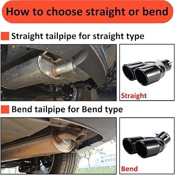 Car Exhaust Tail Pipe Stainless Steel Exhaust End Pipe Muffler Tip