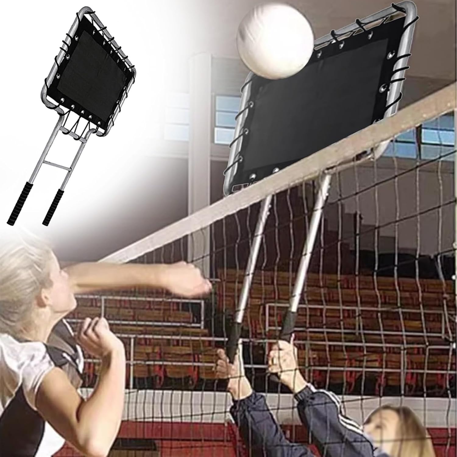 Indoor Volleyball Blocker Rebounder Training Tool, Volleyball Spike Trainer Practice Equipment, Block & Defense Drill Baffle Devices(1pc)