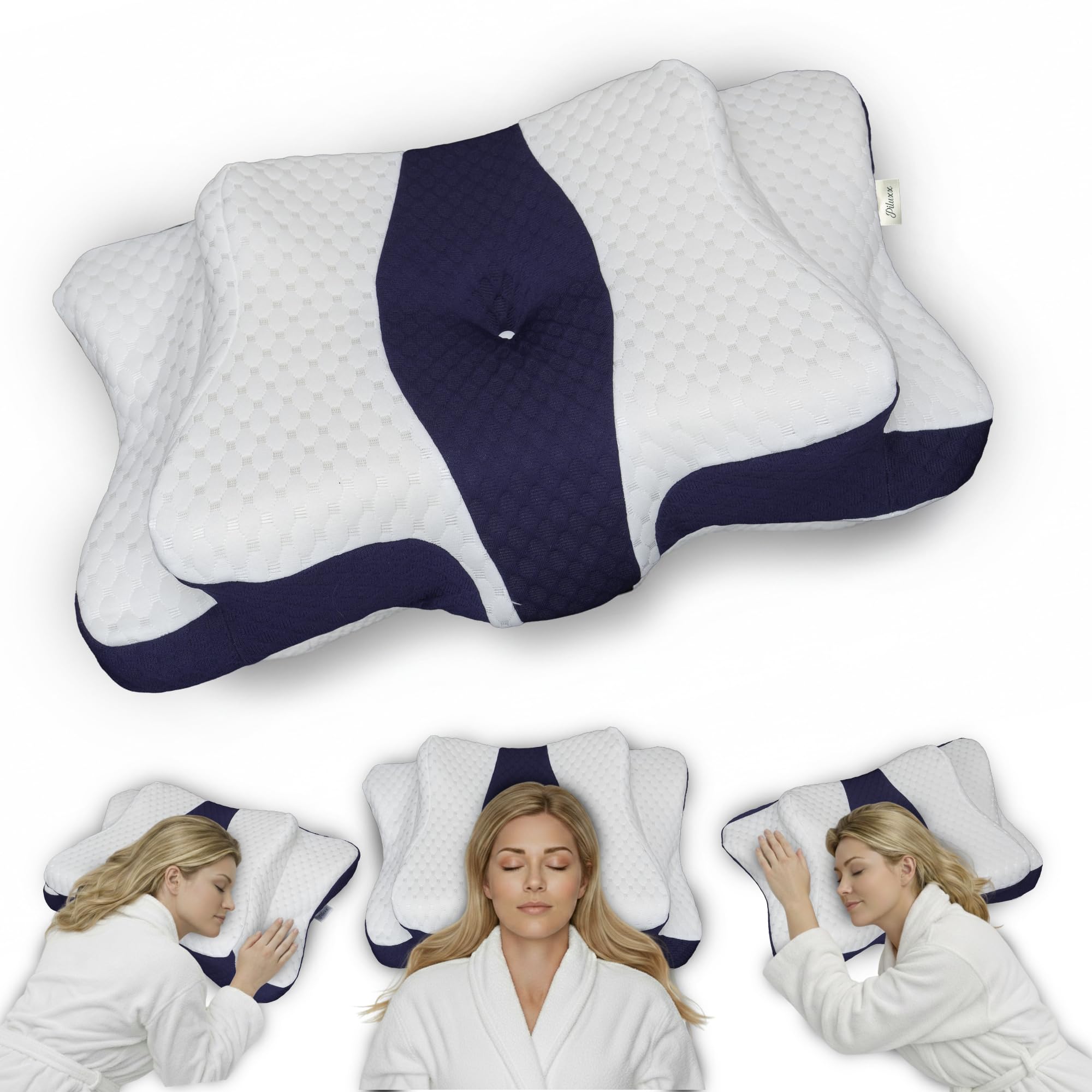 Cervical Neck Pillow for Sleeping Memory Foam Cervical Pillow for Side Sleepers and Back Sleepers Contour Ergonomic Neck