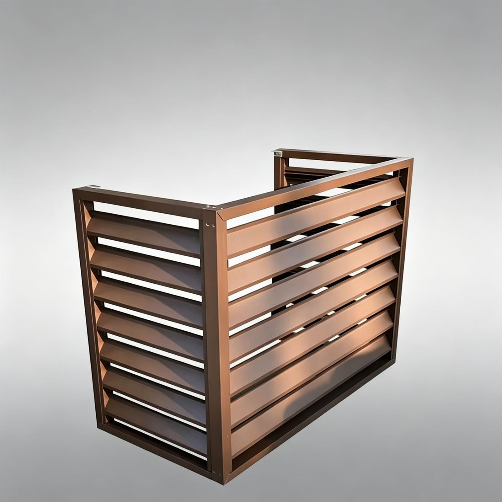 MDEUFYWEGB Aluminum alloy outdoor unit air conditioner cover, mini split condenser cover, concealed air conditioner sunshade, suitable for garden terraces.(E,100 * 70cm/39.4 * 27.6in)