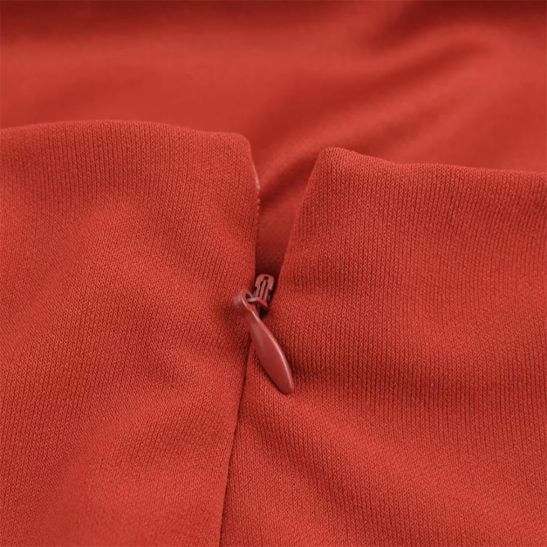 Vestido De Vestido Cruzado con Pliegue Cruzado para Mujer DecoracióN con Cremallera Ropa Casual De Primavera/Verano para Mujer