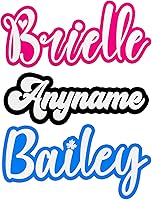 Vista 10 de Calcomanía de nombre personalizada, calcomanías de nombre de princesa rosa intenso, calcomanía de vinilo impermeable personalizada para botella