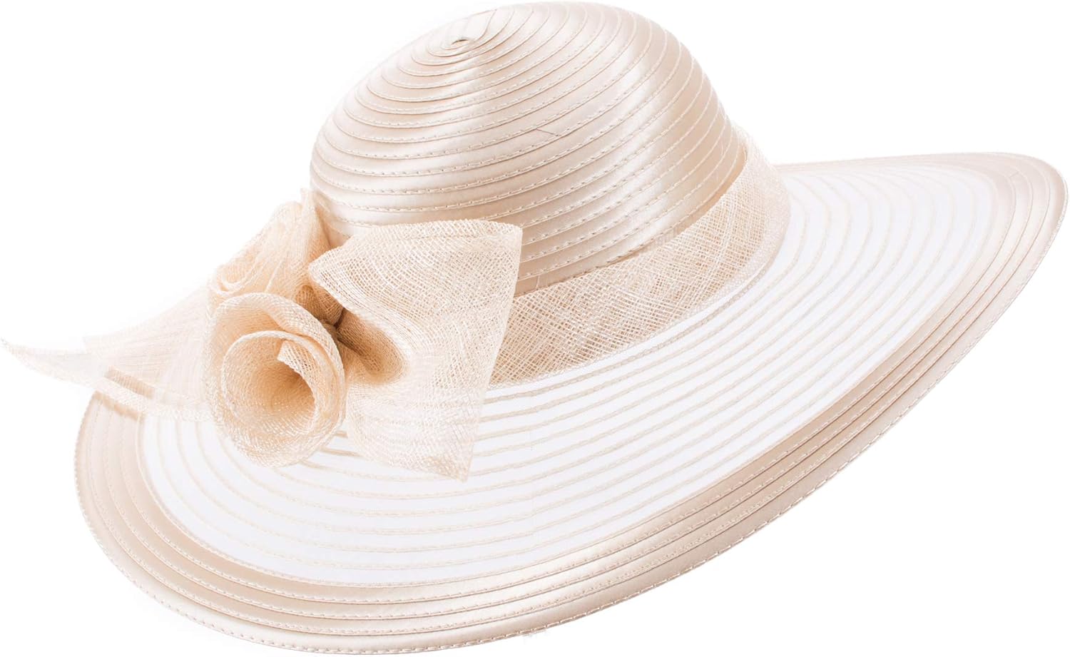 Lawliet Womens Sinamay Wide Brim Wedding Occasion Sun Hat Dressy Millinery Hatinator A435