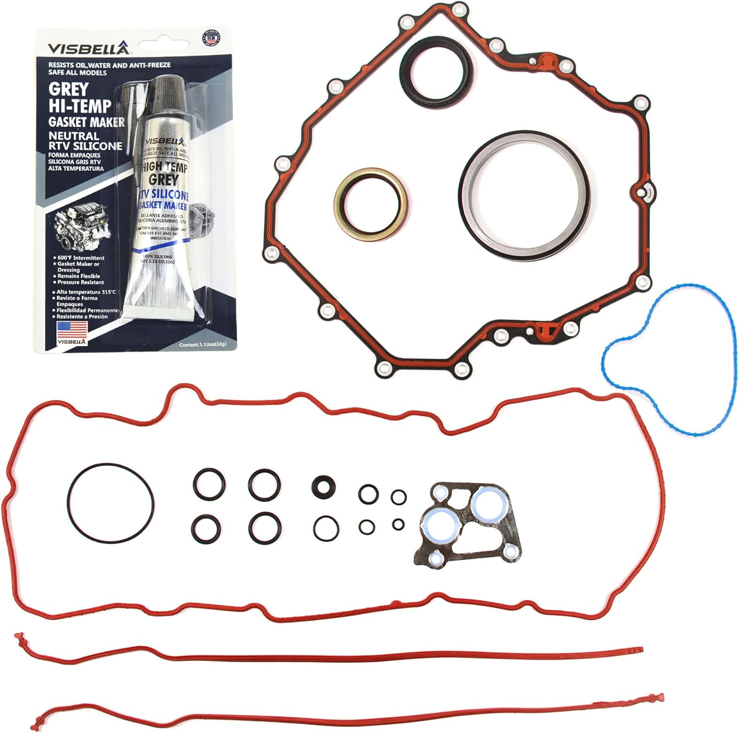 DG-8614918304 Full Gasket Set Compatible With/Replacement For 06-11 Cadillac DTS Buick Lucerne 4.6L DOHC VIN Y 9 6