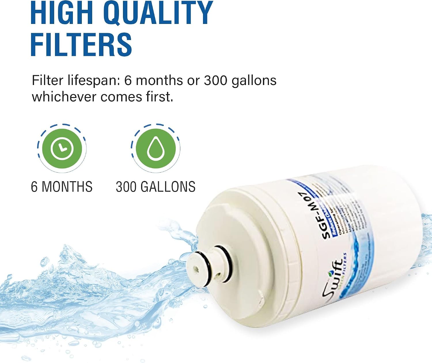 Swift Green Filters SGF-M07 Compatible for UKF7003,UKF7001,EDR7D1,Filter 7 Refrigerator water Filter (1 Pack),Made in USA