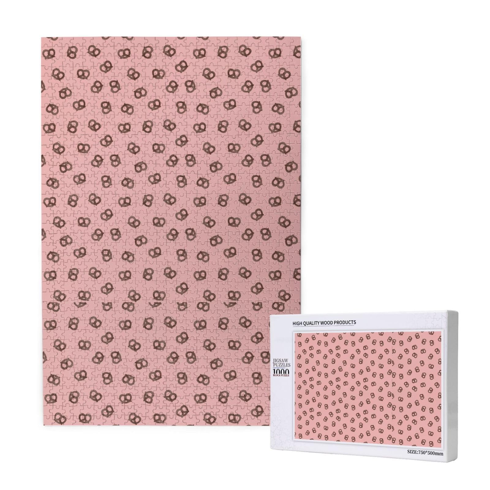 Pretzel salato, tema panificio tedesco, icona di viaggio bavarese, gioco di puzzle per adulti da 1000 pezzi, puzzle impegnativi, puzzle a incastro