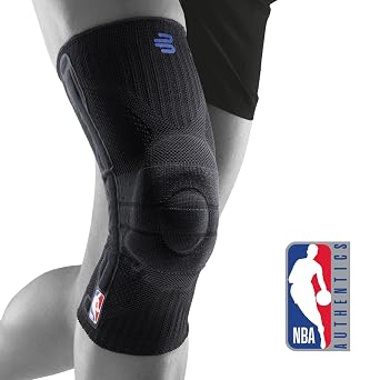 Bauerfeind Sports Knee Support NBA Sports Knee Support NBA Knee Support Made in Germany General Medical Device NBA Approved Knee Support with Silicone Pad and Compression for Knee Joint Stability