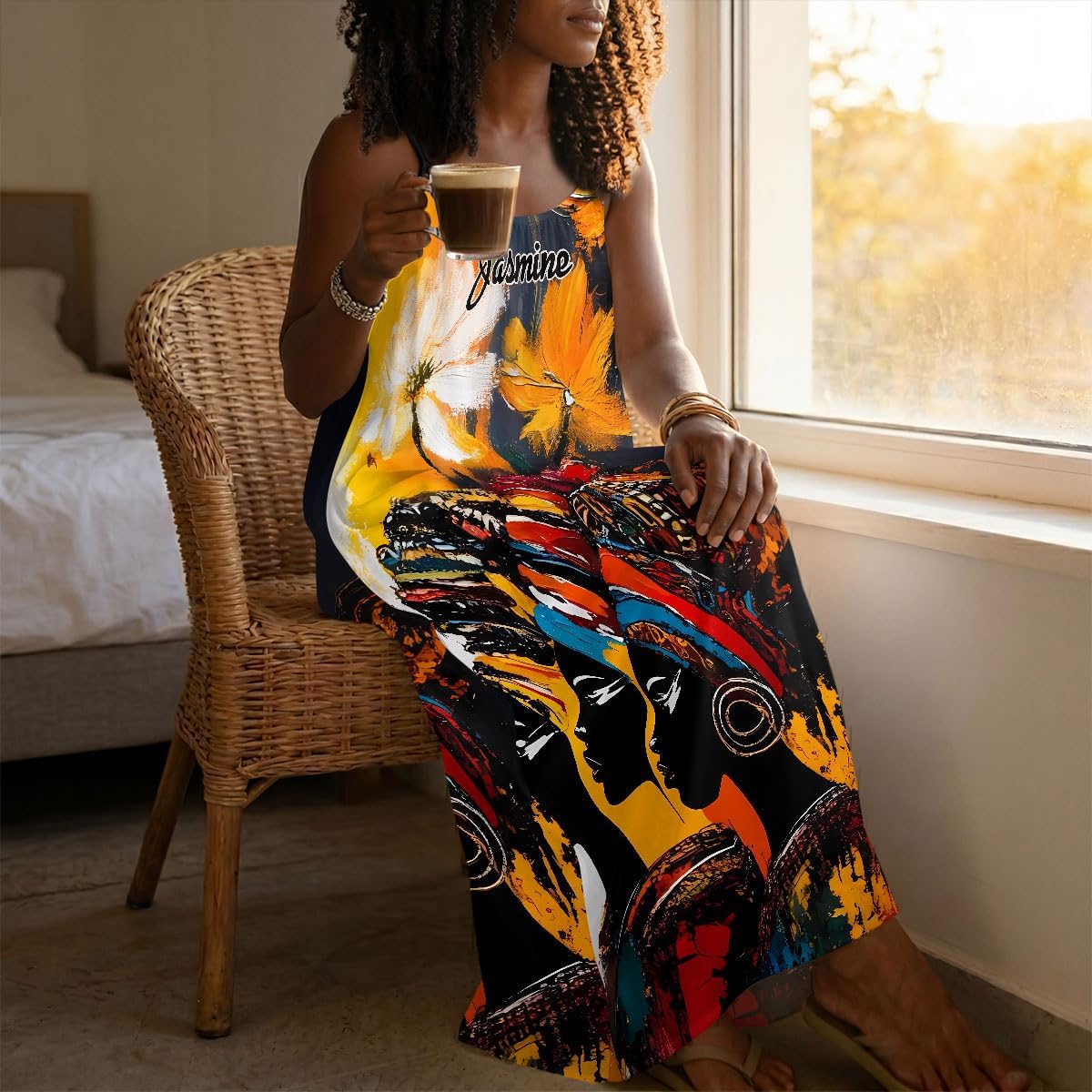 Sistabag Personalized Backless Cami Maxi Dress