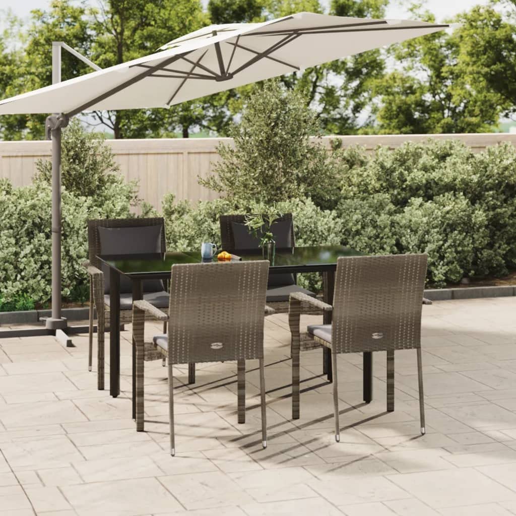 Salon de jardin 5 pièces en rotin pour vos moments de détente sur la terrasse