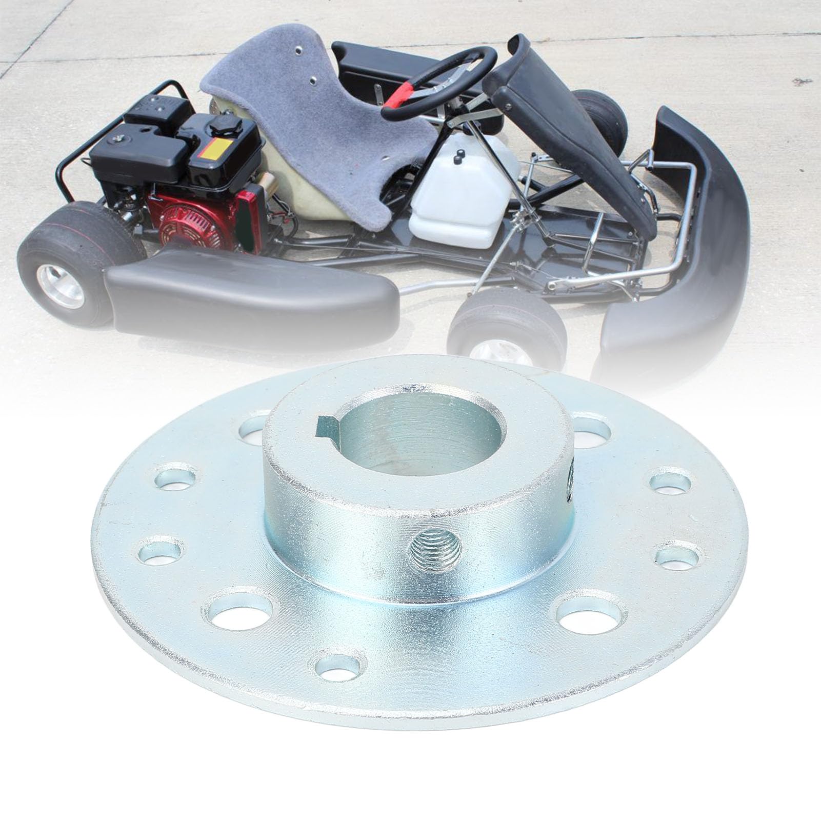 Adaptateur de Moyeu de Frein de Pignon Arrière en Alliage d'acier Moyeu Go Kart 1 Pouce Alésage 1 4 Pouces Rainure de Clavette Installation Rapide pour 212c 196c Go Kart Drift Trike